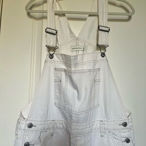 Abercrombie & Fitch White Overalls